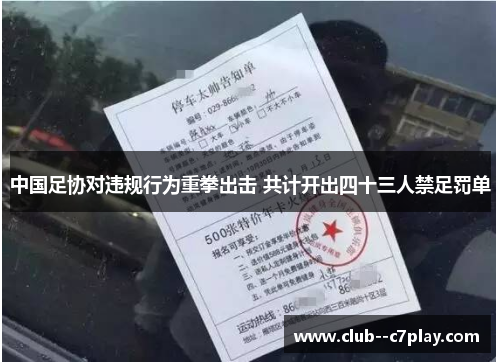 中国足协对违规行为重拳出击 共计开出四十三人禁足罚单 中国足协对违规行为重拳出击 共计开出四十三人禁足罚单